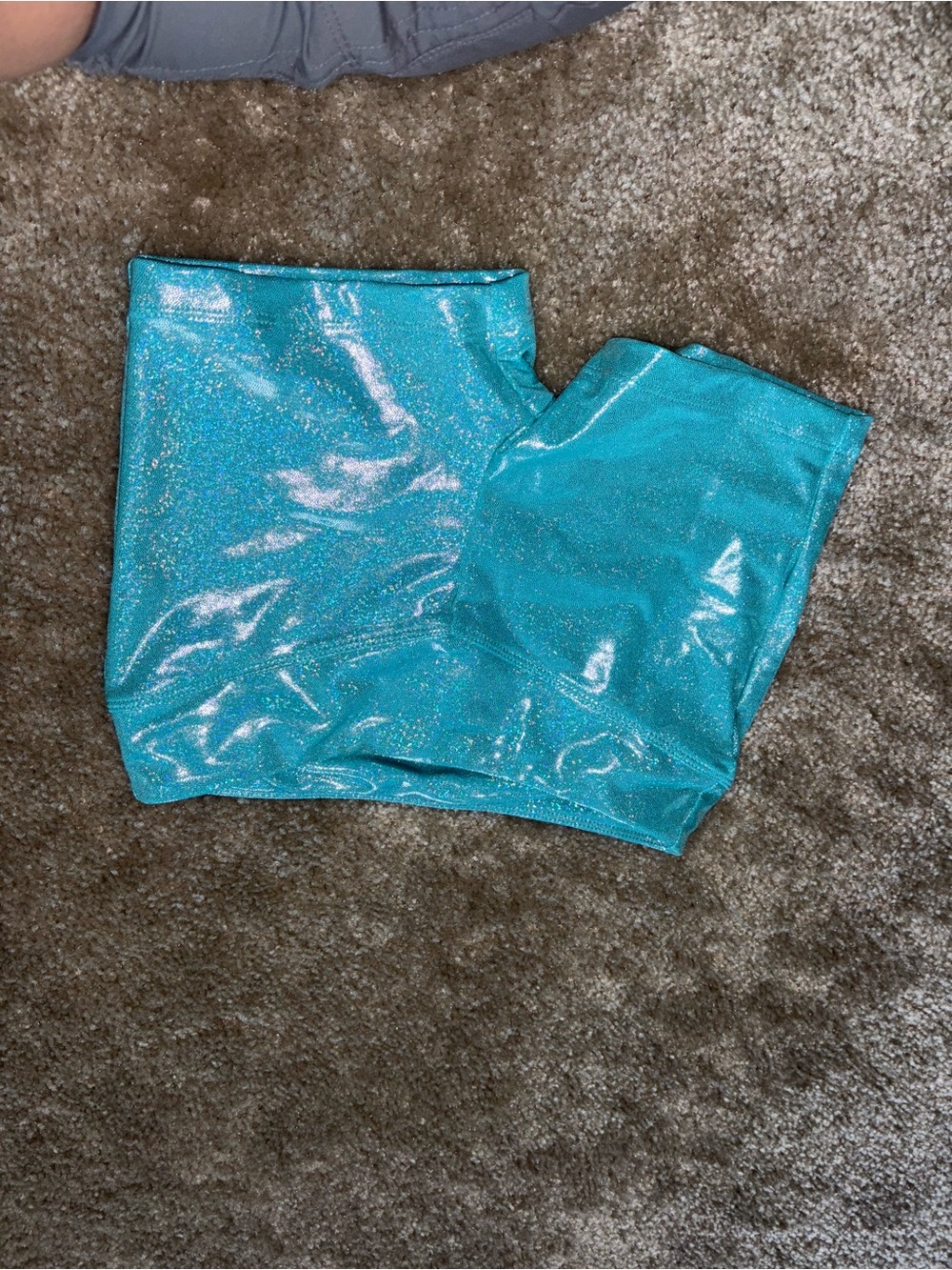 Capezio Shiny Turquoise Kids Dance Shorts